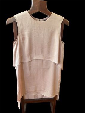 BCBG Maxazria high split silky tunic size ,light pink in like new condition